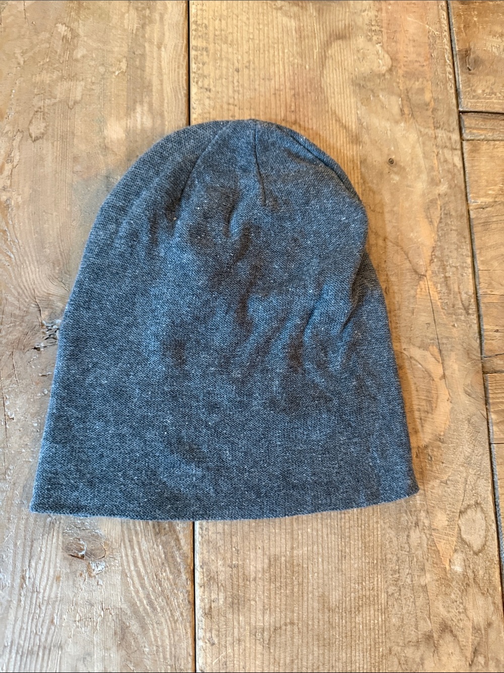 Men's Gray Knit Beanie - Classic Winter Hat
